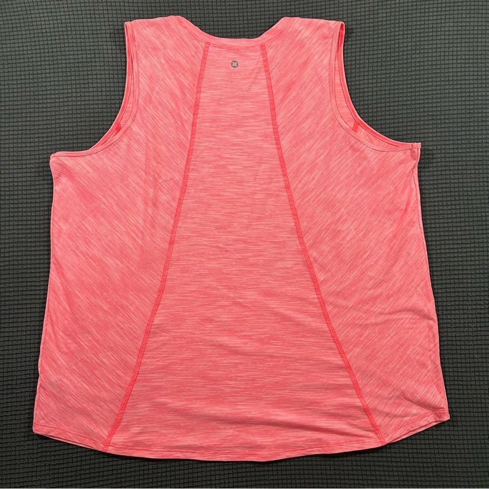 RBX Womens Activewear Tank Top 2X Coral Pink Heather Sleeveless Stretch - Picture 4 of 4